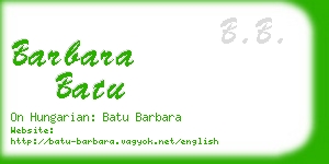 barbara batu business card